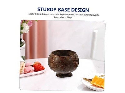 100% Kokosnussschalen Kokosnussschalen Grobe Schale Jumbo 12Cm Snack Halbschale