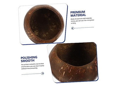 100% Kokosnussschalen Kokosnussschalen Grobe Schale Jumbo 12Cm Snack Halbschale