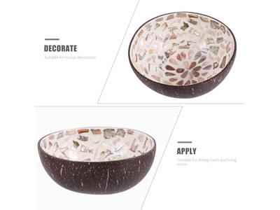 Schnitz-Kokosnussschale Neueste Schalen Lack einzigartiges Muster Cluster-Schalen-Löffel