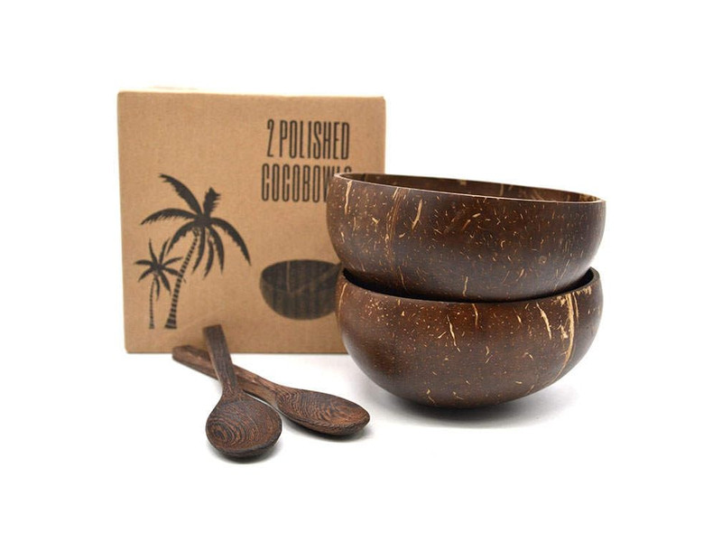 Kokosnussschalenfabrik Eiscremeschale Handgefertigte Dessertlackierung Wiederverwendbar