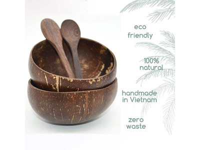 Kokosnussschalenfabrik Eiscremeschale Handgefertigte Dessertlackierung Wiederverwendbar