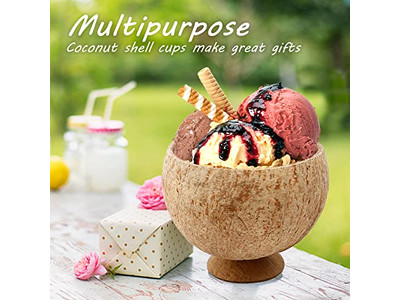 Kokosnussschalenprodukte Snacks Geschirr Löffel Vietnam Große Schalen Eigene Logo