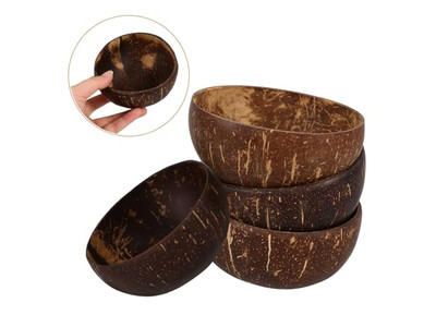 Dinner Kokosnussschale Leere Schalen Handarbeit Schale Spoom Klein Einfach