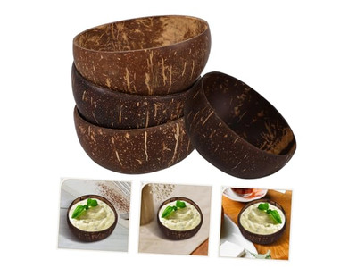 Dinner Kokosnussschale Leere Schalen Handarbeit Schale Spoom Klein Einfach