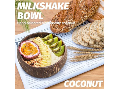 Teigschale Kokosnussschale Logo Handgefertigt Holz Rustikales Holzwerkzeug-Tablett