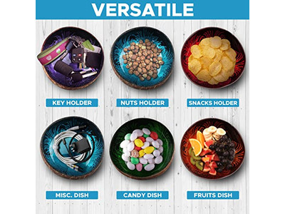 Umweltfreundliches Schalen-Set Handgefertigte Holzschalen Kokosnuss für Suppe Diamantform