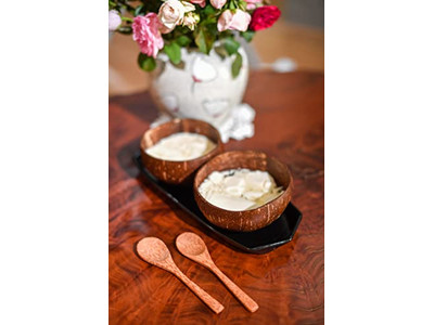 Jumbo Servierschale Salatschalen Schalen 500Ml Kokosnussschale Bulk Holzkerze