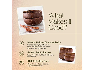 Jumbo Servierschale Salatschalen Schalen 500Ml Kokosnussschale Bulk Holzkerze