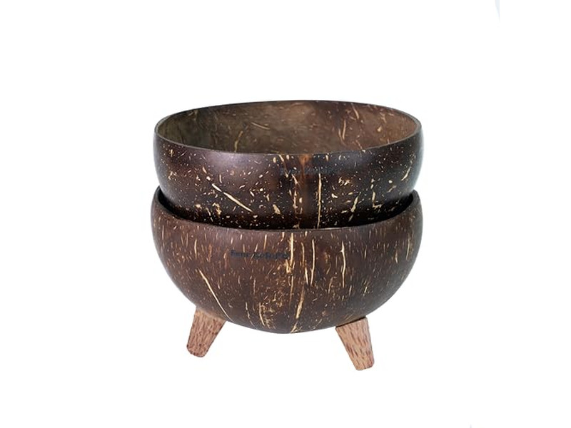 Lackierte Kokosnussschalen Schalen-Löffel-Sets Mehrfarben Bester Preis Anpassung