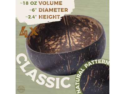 Makramee-Kokosnussschale Bedruckte Schale 8 Zoll Leere Schalen 6 Blumen