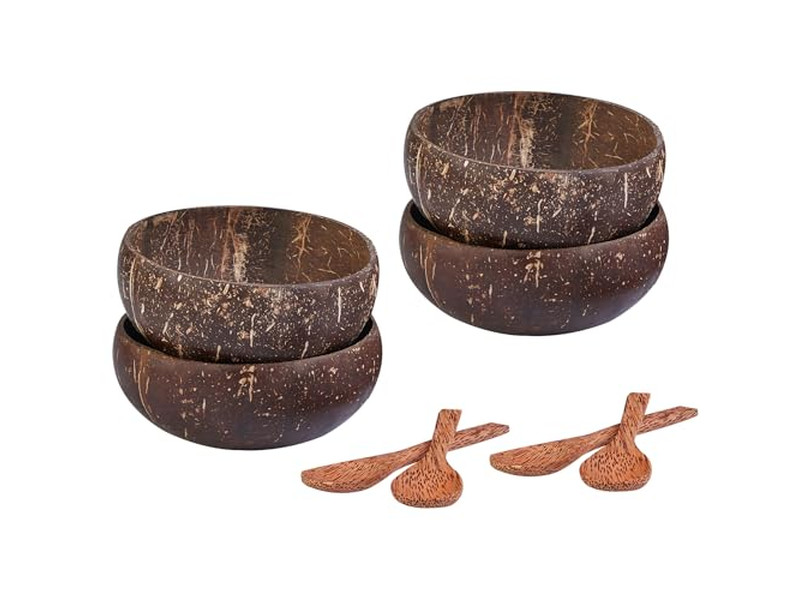 Mehrfarbige Kokosnussschale Personalisierte Schalen Einzigartige Kerze Große Salate Zum Essen