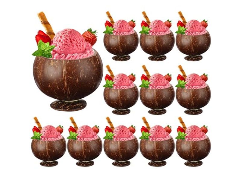 Geröstete Schale Akazie Schale Wärmen Lack Abfallend Hängend Dessert Set von Schalen