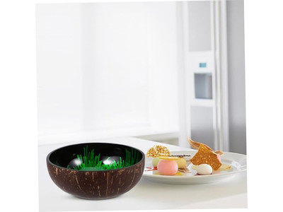 Thailand natürliche Schale Akazien-Salat-Set Lebensmittelsichere Kokosnussfarbene Schalen