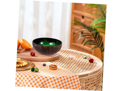 Thailand natürliche Schale Akazien-Salat-Set Lebensmittelsichere Kokosnussfarbene Schalen