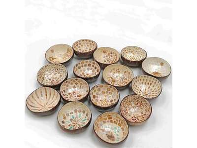 Kokosnussschalen Party Dekor Eco-Friendly Set 36 Wackelfrei Ganz Natürlich