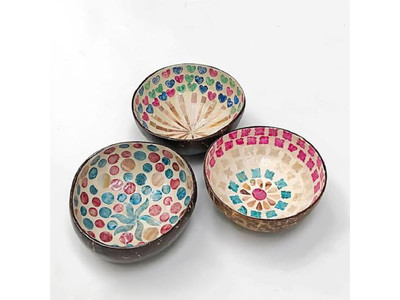 Kokosnussschalen Party Dekor Eco-Friendly Set 36 Wackelfrei Ganz Natürlich