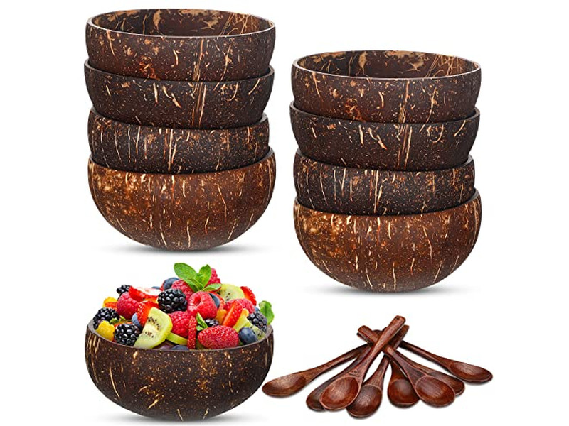 Kokosnuss-Schale Druck Günstig Groß Weiß Löcher Boxen Kokosnuss Logo Schalen Stil