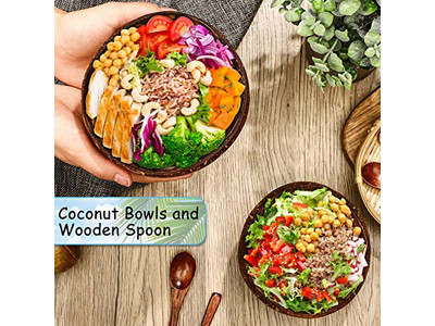 Kokosnuss-Schale Druck Günstig Groß Weiß Löcher Boxen Kokosnuss Logo Schalen Stil