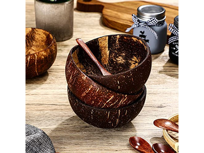 Kokosnuss-Schale Druck Günstig Groß Weiß Löcher Boxen Kokosnuss Logo Schalen Stil