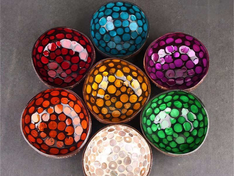 Poliertes Kokosnuss-Servierbesteck