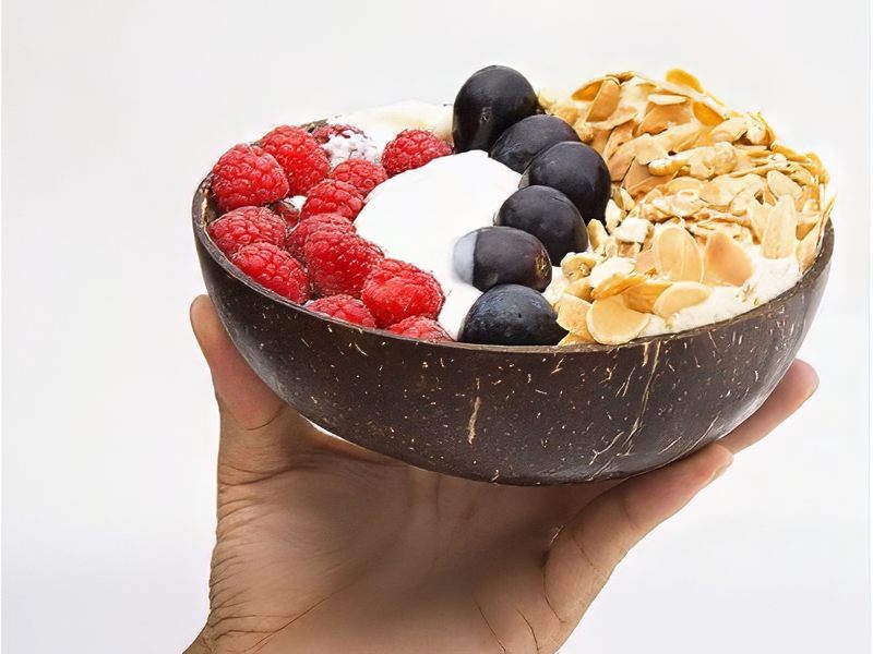 Geschnitzte Kokosnuss-Vorspeisenschale